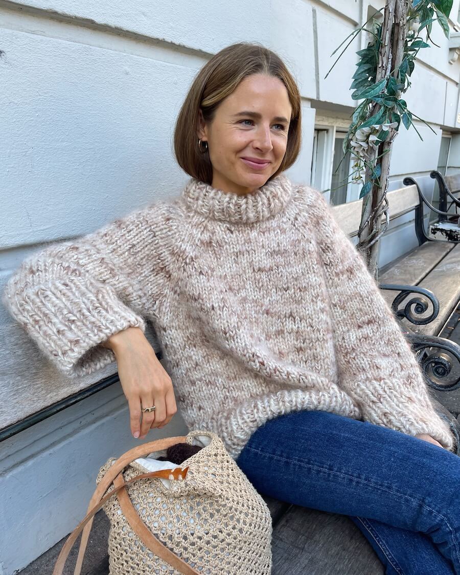 Marble Sweater fra PetiteKnit | Garnalternativ Drops Air og Drops Kid Silk