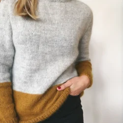 Kontrastsweater - fysisk opskrift