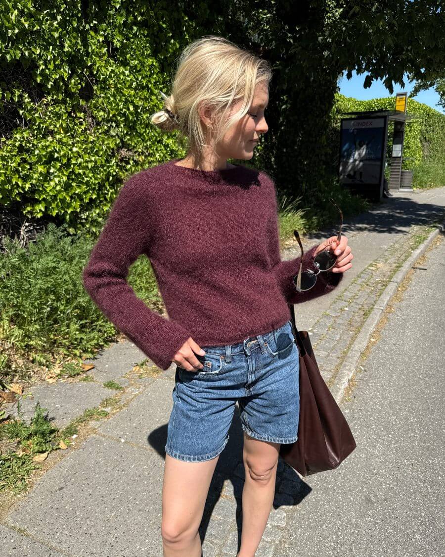 Ivy Blouse Fra PetiteKnit | Garnalternativ Drops Kid Silk