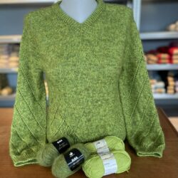 Diamond Line Sweater V-neck fra Siersknit | Lana Cotton212 og Elba